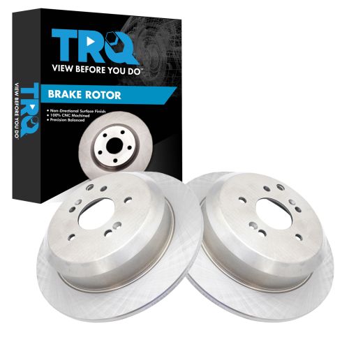 2007-12 Hyundai Veracruz Rear Driver & Passenger Side 2 Piece Brake Rotor Set TRQ BRA72662