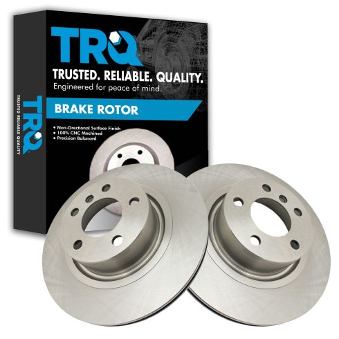 BMW X3 X4 Rear Driver & Passenger Side 2 Piece Brake Rotor Set TRQ BRA72665