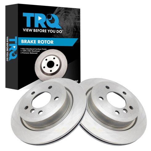 BMW Z4 Rear Driver & Passenger Side 2 Piece Brake Rotor Set TRQ BRA72721