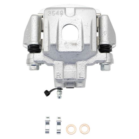 Toyota Highlander Rear Ceramic Brake Pad & Rotor Kit with Calipers TRQ BKA19148