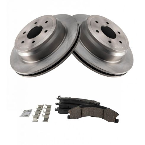 2016-21 Nissan Titan XD Rear Ceramic Brake Pad & Rotor Kit TRQ BKA19415