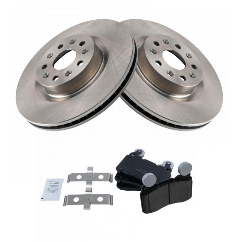 Chevrolet Camaro Cadillac CT6 CTS Front Ceramic Brake Pad & Rotor Kit TRQ BKA19424