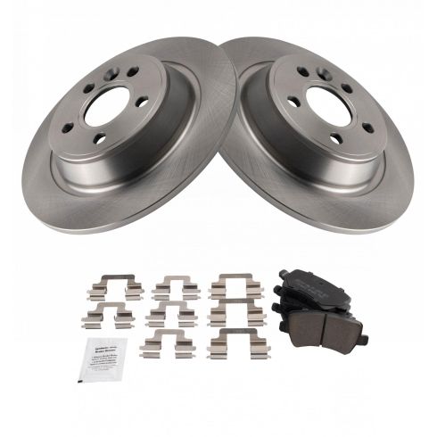 2012-15 Land Rover Range Rover Evoque Rear Ceramic Brake Pad & Rotor Kit TRQ BKA19479