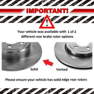 Dodge Chrysler Rear Ceramic Brake Pad & Rotor Kit TRQ BKA19663