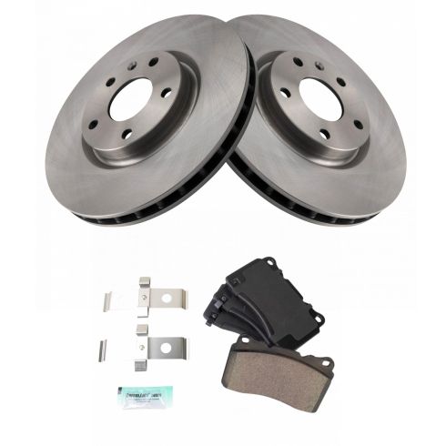 2015-17 Chevrolet Corvette Stingray without Performance Package Front without Heavy Duty Brakes Ceramic Brake Pad & Rotor Kit TRQ BKA20673