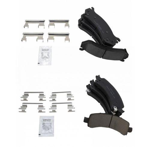 Chevrolet GMC Cadillac Front & Rear Ceramic Brake Pads TRQ BFA20068