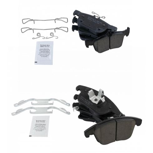 Ford Fusion Lincoln MKZ Front & Rear Ceramic Brake Pads TRQ BFA20073