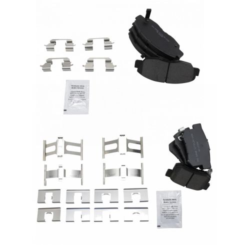 Honda Accord Civic Acura CL Front & Rear Semi-Metallic Brake Pads TRQ BFA20218