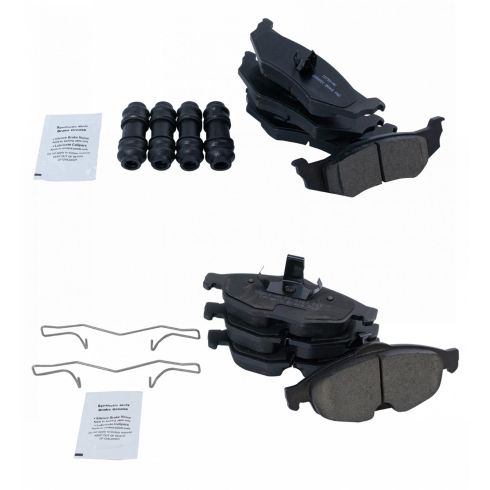 Dodge Stratus Chrysler Sebring Front & Rear Ceramic Brake Pads TRQ BFA20266