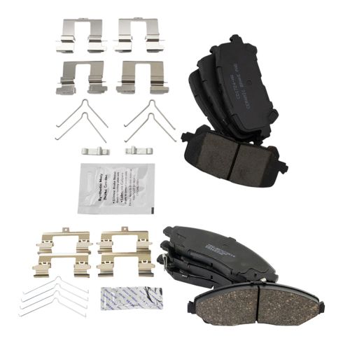 Honda Pilot Ridgeline Acura MDX Front & Rear Ceramic Brake Pads TRQ BFA20300