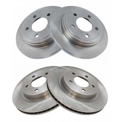 Dodge Chrysler Front & Rear 4 Piece Brake Rotor Set TRQ BRA15226