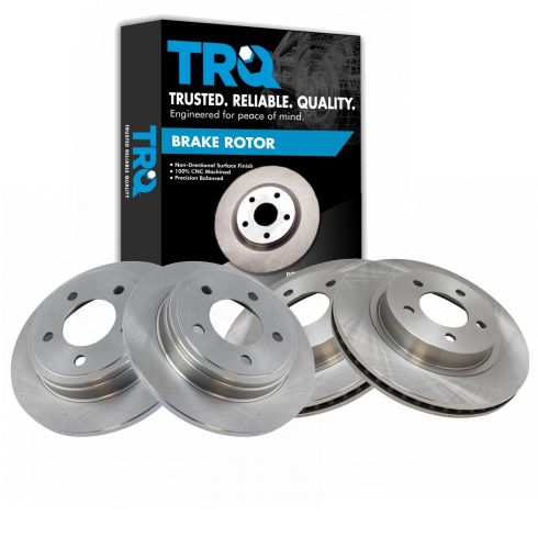 Dodge Chrysler Front & Rear 4 Piece Brake Rotor Set TRQ BRA15226