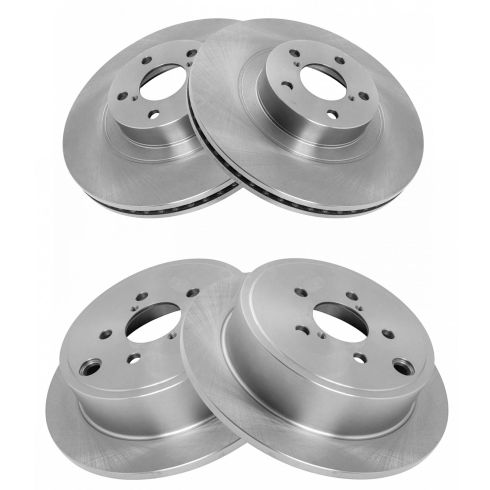 Subaru Front & Rear 4 Piece Brake Rotor Set TRQ BRA15302