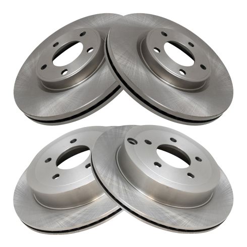 2007-09 Ford Edge Lincoln MKX Front & Rear 4 Piece Brake Rotor Set TRQ BRA15327