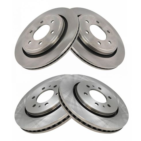 2015-17 Ford F150 Truck Front & Rear with Electric Parking Brake 4 Piece Brake Rotor Set TRQ BRA15357