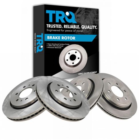 2015-17 Ford F150 Truck Front & Rear with Electric Parking Brake 4 Piece Brake Rotor Set TRQ BRA15357