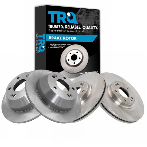 2015-21 Kia Sedona Front & Rear 4 Piece Brake Rotor Set TRQ BRA15376