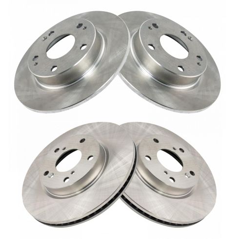 Honda Civic Insight Front & Rear 4 Piece Brake Rotor Set TRQ BRA15389