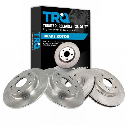 Honda Civic Insight Front & Rear 4 Piece Brake Rotor Set TRQ BRA15389