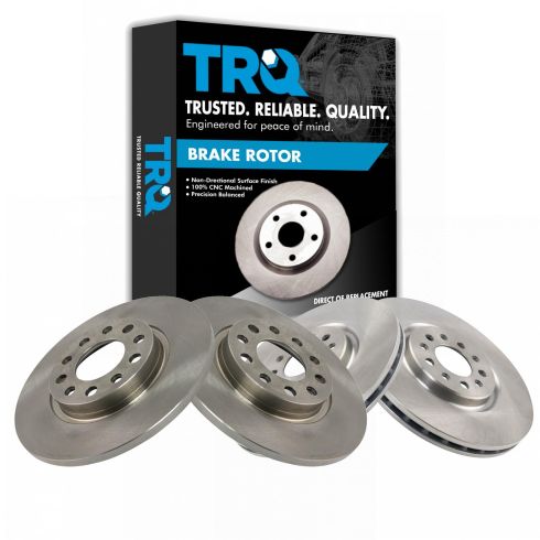 Jeep Cherokee Chrysler 200 Front & Rear 4 Piece Brake Rotor Set TRQ BRA15402