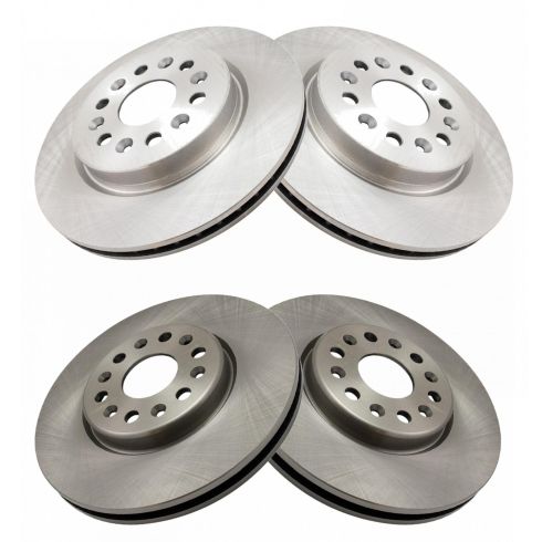Chevrolet GMC Buick Front & Rear 4 Piece Brake Rotor Set TRQ BRA15424