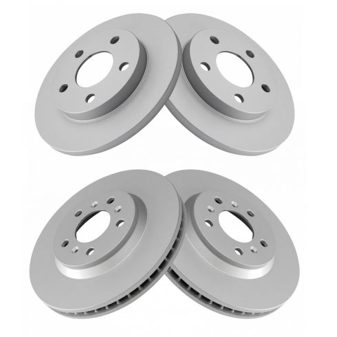 Chevrolet Impala Impala Limited Front & Rear 4 Piece Premium G-Coated Brake Rotor Set TRQ BRA15437
