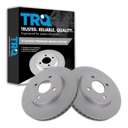 Nissan Versa Versa Note Front Driver & Passenger Side 2 Piece Premium G-Coated Brake Rotor Set TRQ BRA22530
