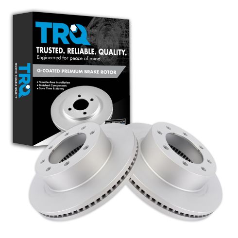 Ford Front Driver & Passenger Side 2 Piece Premium G-Coated Brake Rotor Set TRQ BRA22542