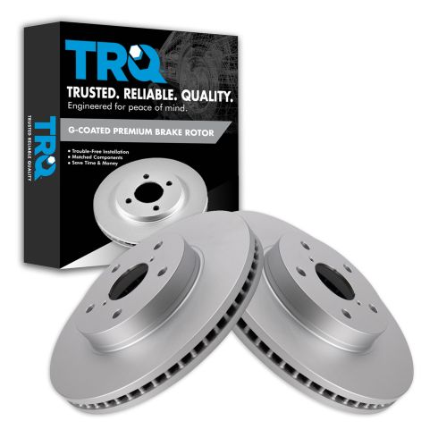 Subaru Legacy Front Driver & Passenger Side 2 Piece Premium G-Coated Brake Rotor Set TRQ BRA22551