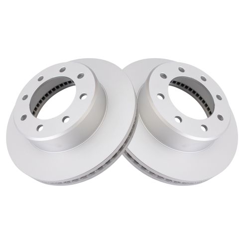 Dodge Ram Front Driver & Passenger Side 2 Piece Premium G-Coated Brake Rotor Set TRQ BRA22589