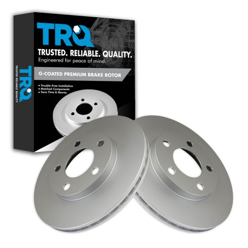 Ford Mustang Front Driver & Passenger Side 2 Piece Premium G-Coated Brake Rotor Set TRQ BRA22613