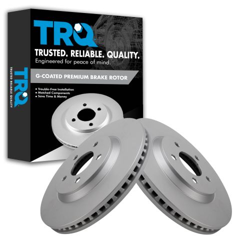 Ford Mustang Front Driver & Passenger Side 2 Piece Premium G-Coated Brake Rotor Set TRQ BRA22625
