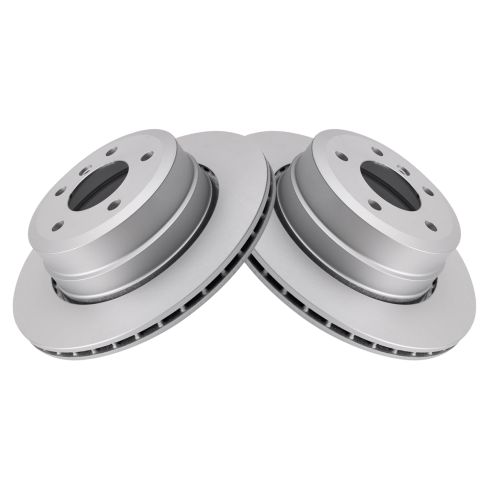 BMW Rear Driver & Passenger Side 2 Piece Premium G-Coated Brake Rotor Set TRQ BRA22774