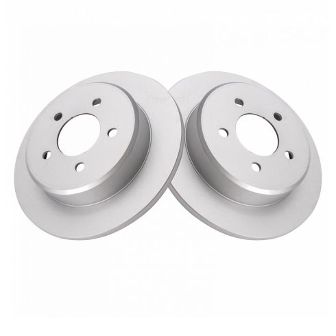 Dodge Chrysler Plymouth Rear Driver & Passenger Side 2 Piece Premium G-Coated Brake Rotor Set TRQ BRA22791