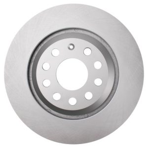 VW Audi Rear Driver & Passenger Side 2 Piece Premium G-Coated Brake Rotor Set TRQ BRA22802
