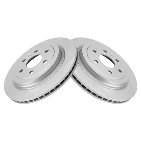 Cadillac SRX Saab 9-4X Rear Driver & Passenger Side 2 Piece Premium G-Coated Brake Rotor Set TRQ BRA22803