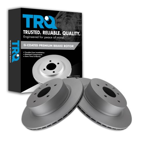 Nissan Maxima Rear Driver & Passenger Side 2 Piece Premium G-Coated Brake Rotor Set TRQ BRA22823