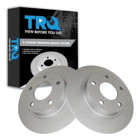 Mazda 3 CX-3 CX-30 Rear Driver & Passenger Side 2 Piece Premium G-Coated Brake Rotor Set TRQ BRA80081