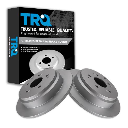 2005-10 Honda Odyssey Rear Driver & Passenger Side 2 Piece Premium G-Coated Brake Rotor Set TRQ BRA22847