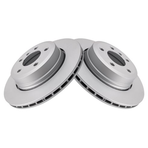 2004-10 BMW X3 Rear Driver & Passenger Side 2 Piece Premium G-Coated Brake Rotor Set TRQ BRA22851