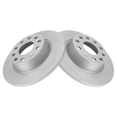 VW Audi Rear Driver & Passenger Side 2 Piece Premium G-Coated Brake Rotor Set TRQ BRA22892