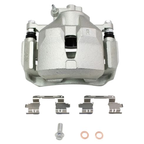 Toyota Camry Front Ceramic Premium G-Coated Brake Pad & Rotor Kit with Calipers TRQ BKA23388