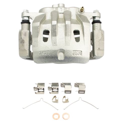Toyota Lexus Front Ceramic Premium G-Coated Brake Pad & Rotor Kit with Calipers TRQ BKA23563