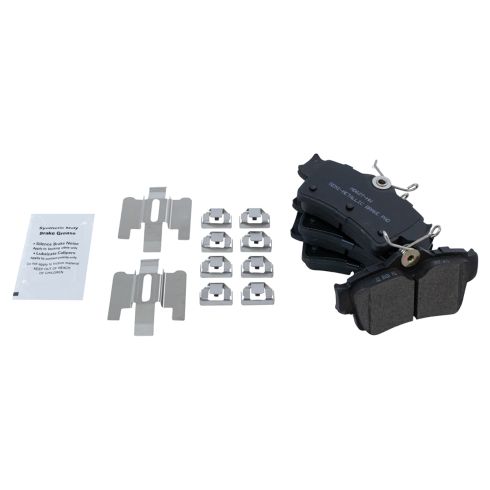 Ford Mustang Rear Semi-Metallic Premium G-Coated Brake Pad & Rotor Kit TRQ BKA23841