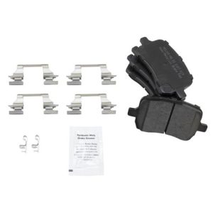 2005 Pontiac G6 Front without ABS Brakes Semi-Metallic Premium G-Coated Brake Pad & Rotor Kit with Wheel Bearings TRQ BKA23861