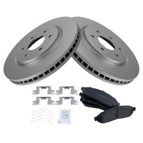 Nissan Suzuki Front Ceramic Premium G-Coated Brake Pad & Rotor Kit TRQ BKA23948