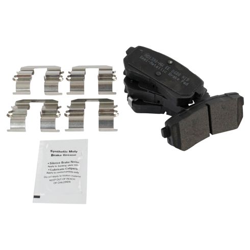 Hyundai Tucson Kia Sportage Rear Semi-Metallic Premium G-Coated Brake Pad & Rotor Kit TRQ BKA23929