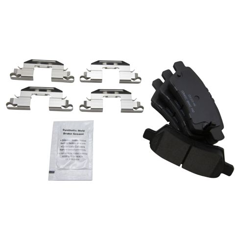 2006-07 Nissan Xterra Rear Ceramic Premium G-Coated Brake Pad & Rotor Kit TRQ BKA23963