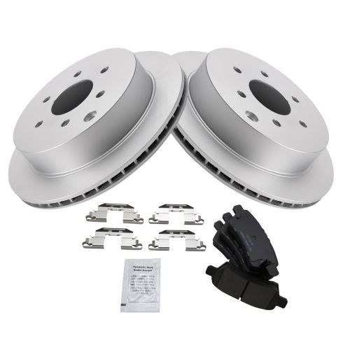 2006-07 Nissan Xterra Rear Ceramic Premium G-Coated Brake Pad & Rotor Kit TRQ BKA23963