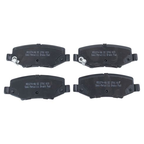 Jeep Liberty Dodge Nitro Rear Semi-Metallic Premium G-Coated Brake Pad & Rotor Kit TRQ BKA24070